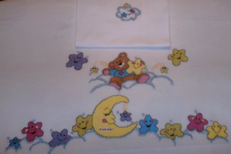 mod.16 x lettino 50,00€ / federa ricamata 3,00€