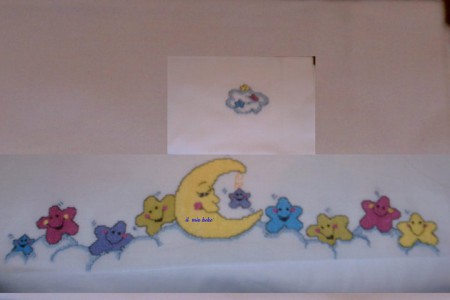 mod.17 x culla-carrozzina 33,00€ / x lettino 43,00€ / federa ricamata 3,00€