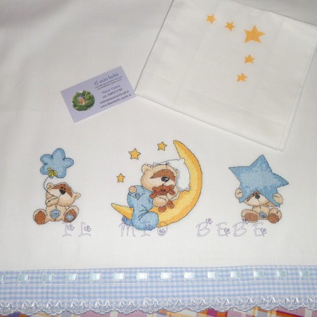 mod.40 x culla-carrozzina 35,00€ / x lettino 45,00€ / federa ricamata 2,00€