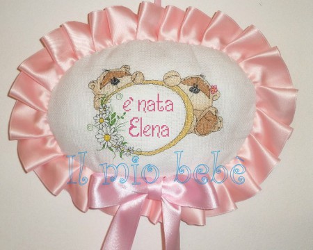 fiocco nascita / cuscino decorativo prezzo 35,00€